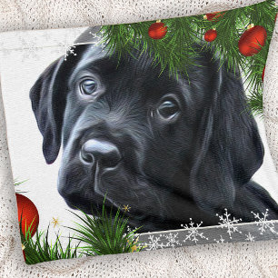 Cobertor De Velo Black Labrador Christmas