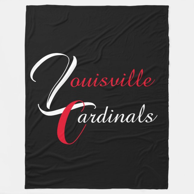 Cobertor De Velo Black Louisville Cardinho Fleece Blanket (Frente)