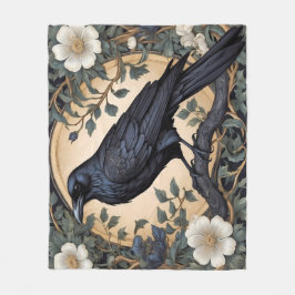Cobertor De Velo Black Raven William Morris Inspirado