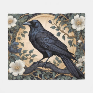 Cobertor De Velo Black Raven William Morris Inspirado