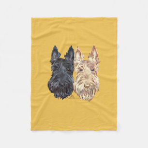 Cobertor De Velo Black & Wheaten Scottish Terriers