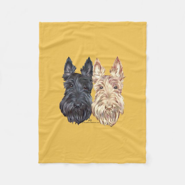 Cobertor De Velo Black & Wheaten Scottish Terriers (Frente)