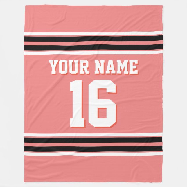 Cobertor De Velo Black White Sports Jersey (Frente)