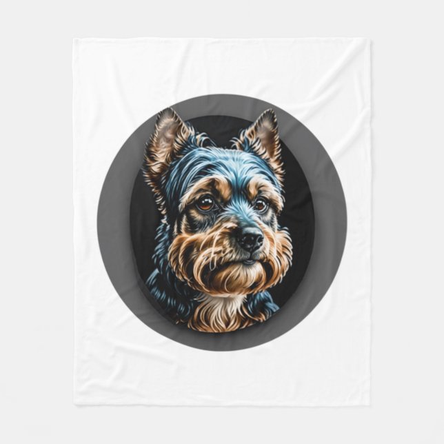 Cobertor De Velo black yorkshire terrier (Frente)