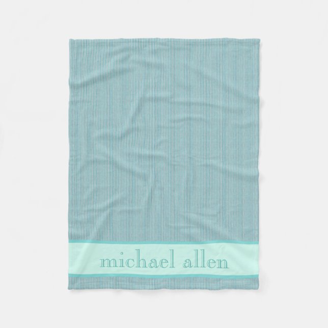 Cobertor De Velo Blanket Azul-Turquesa Personalizado (Frente)