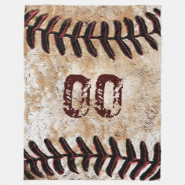 Cobertor De Velo Blanket de beisebol Vintage Grande com NÚMERO DE J