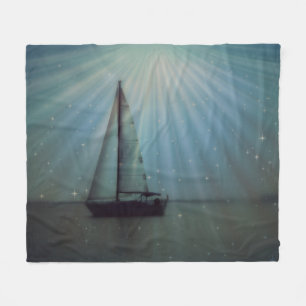 Cobertor De Velo Blanket de bordo do SailBoat e Estrelas