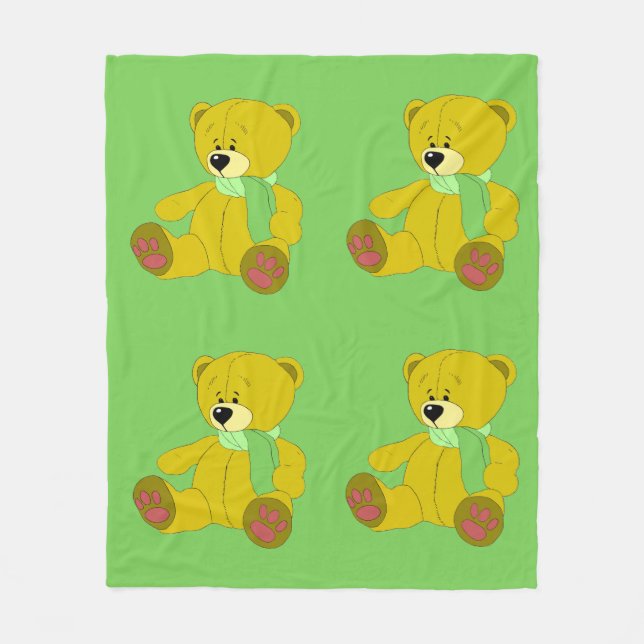 Cobertor De Velo Blanket de bordo do Urso de Teddy (Frente)
