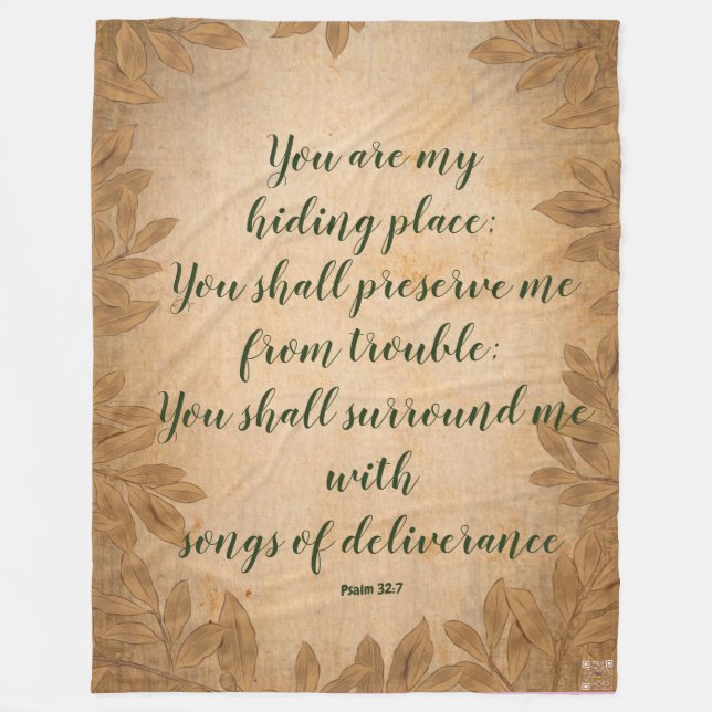 Cobertor De Velo Blanket de Escritura (Frente)