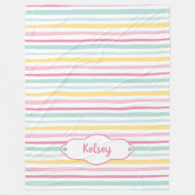 Blanket de faixa colorida de gaiola branca persona