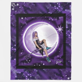 Cobertor De Velo Blanket de Folha de Moon Roxo
