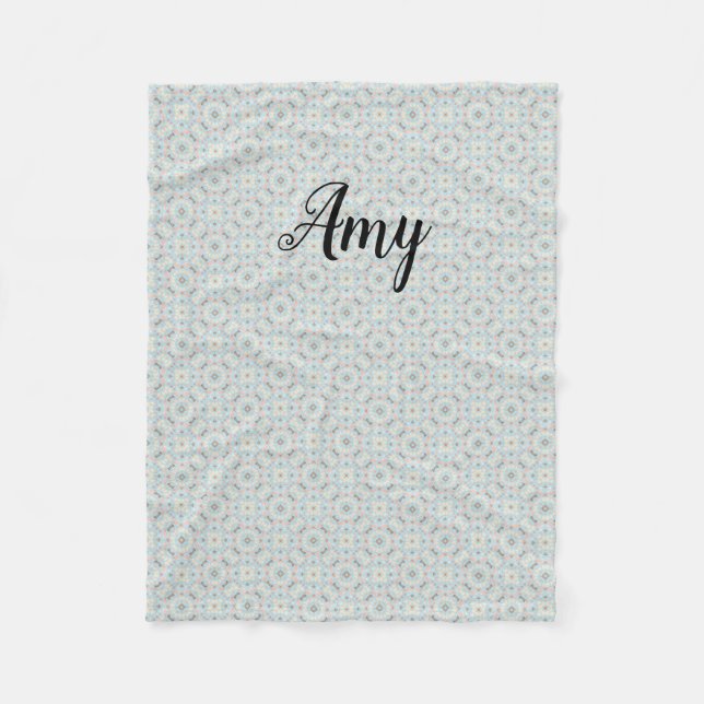 Cobertor De Velo Blanket de Folha de Padrão de Seashell Personalizá (Frente)