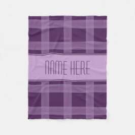 Cobertor De Velo Blanket de Nome Personalizado Da lavanda E Da Xadr