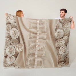 Cobertor De Velo Blanket de Rosa bordado TINO