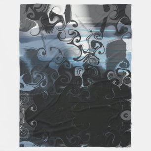 Cobertor De Velo Blanket de velo abstrato em tons escuros