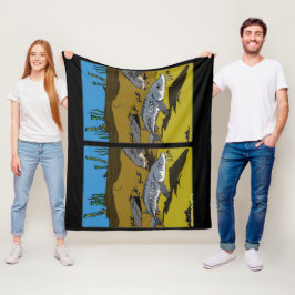 COBERTOR DE VELO BLANKET - LAKE STURGEON COLORING PAGE - SPOT DIF