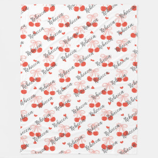Cobertor De Velo Blanket Personalizado Com Cerejas