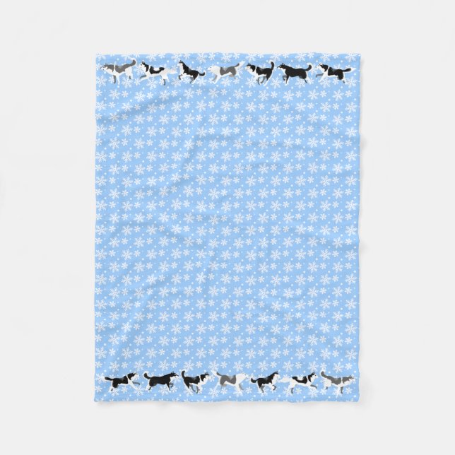 Cobertor De Velo Blanket rouco Siberian Hussein Dog Fleece Blankets (Frente)