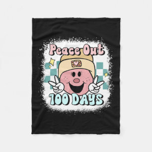 Cobertor De Velo Bleached Paz Fuera 100 Dias De Escuela Cara Sonrie
