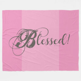 Cobertor De Velo Blessed! Fleece Blanket (Pink)