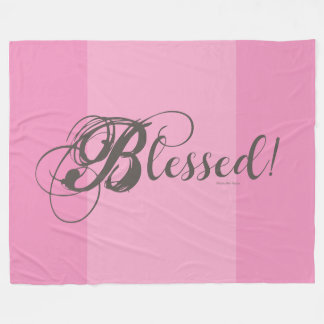 Cobertor De Velo Blessed! Fleece Blanket (Pink)