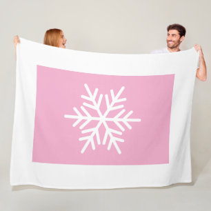 Cobertor De Velo Bloco de Cor Rosa Claro Chic com Borda de Floco de