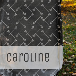 Cobertor De Velo Blocos brancos de Lacrosse Pretos, Padrão