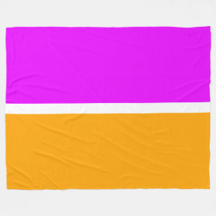 Cobertor De Velo Blocos de cor amarelo rosa-rosa com Lavanda clara 