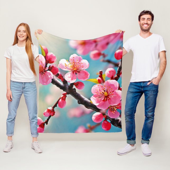 Cobertor De Velo Blooming Cherry Blossoms em Primavera (In Situ)