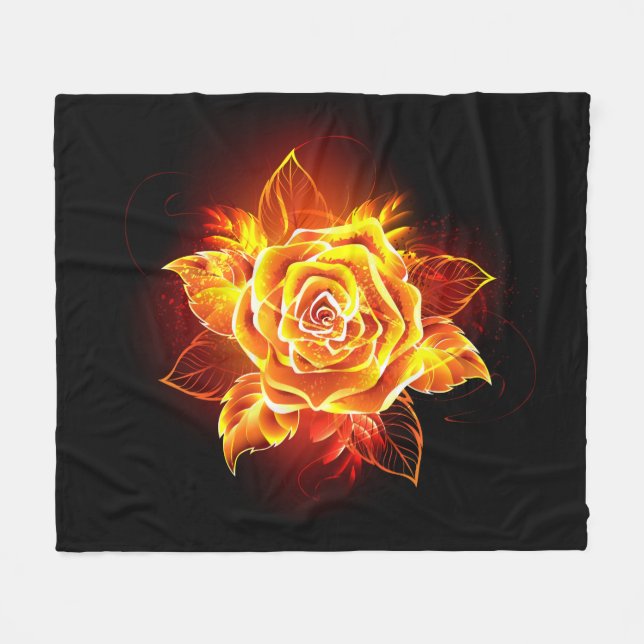 Cobertor De Velo Blooming Fire Rosa (Frente (Horizontal))
