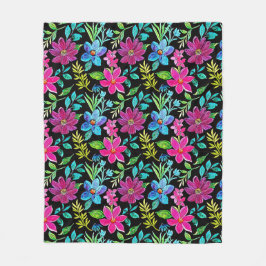 Cobertor De Velo Blooming flower garden chic floral foliage
