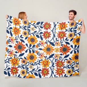 Cobertor De Velo Blooms Sussurrantes 60x80 Fleece Blanket