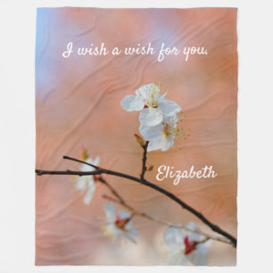 Cobertor De Velo Blossomas de damascos japoneses