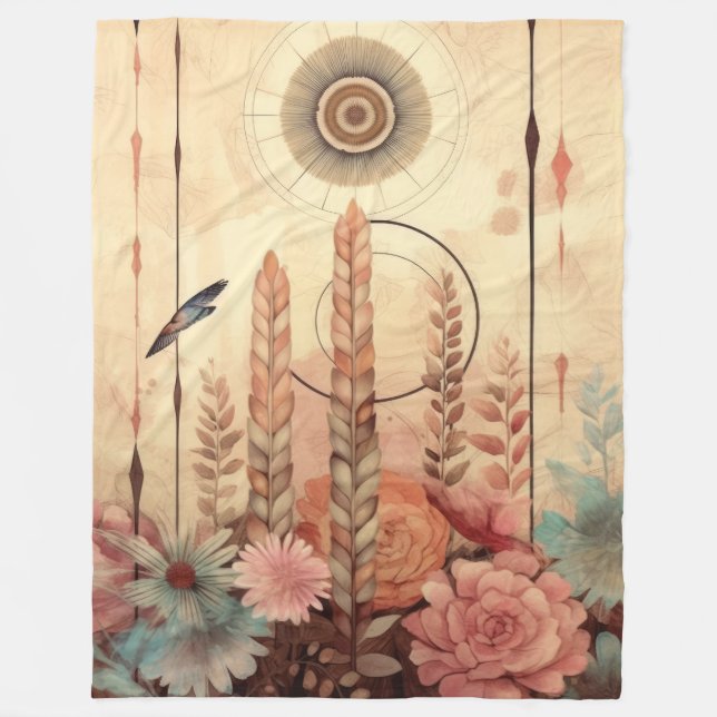 Cobertor De Velo Blossomas de trigo de ouro (Frente)