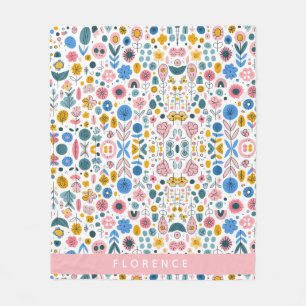Cobertor De Velo Blossoming Tales Personalizado Name Blanket