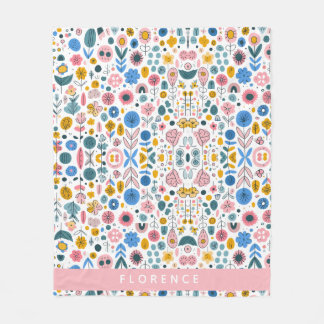 Cobertor De Velo Blossoming Tales Personalizado Name Blanket
