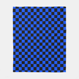 Cobertor De Velo Blue and black checkerboard pattern