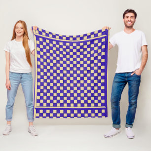 Cobertor De Velo Blue Chess