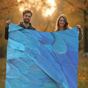 Cobertor De Velo Blue feathers