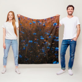 Cobertor De Velo Blue flowers