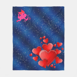 Cobertor De Velo Blue heart  romantic wallpaper