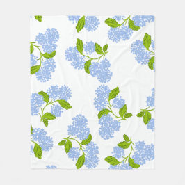 Cobertor De Velo Blue Hydrangea Fleece Blanket