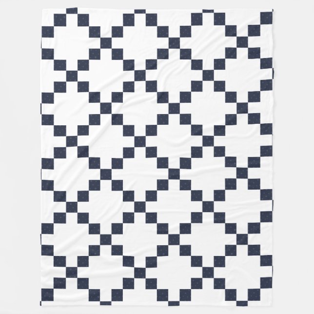 Cobertor De Velo Blue Irish Wedding Chain Quilt Blanket (Frente)