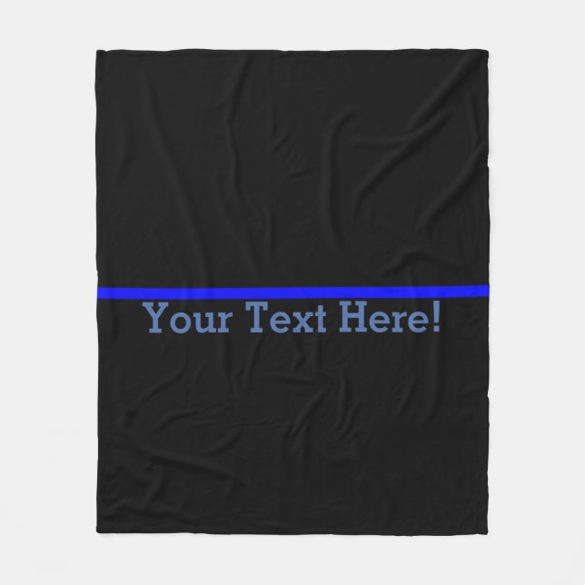 Cobertor De Velo Blue Line fino simbólico personaliza este (Frente)