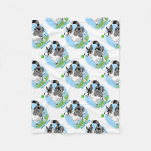 Cobertor De Velo Blue Merle Corgi com Ball