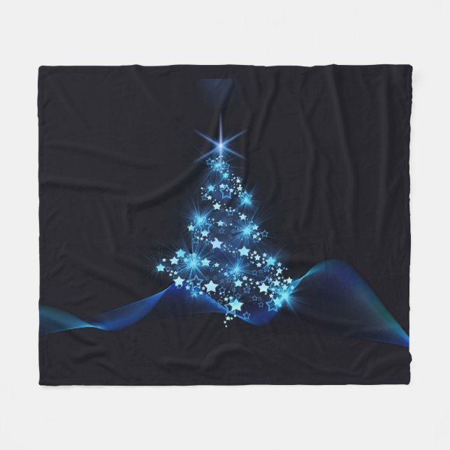 Cobertor De Velo Blue Shine of Stars no Natal Dark (Frente (Horizontal))