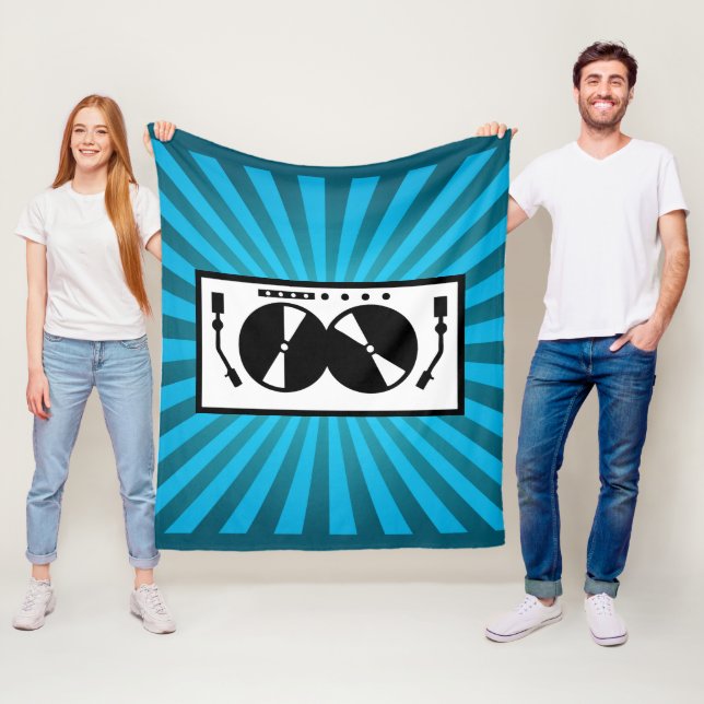 Cobertor De Velo Blue Sunburst DJ Turntable Music (In Situ)