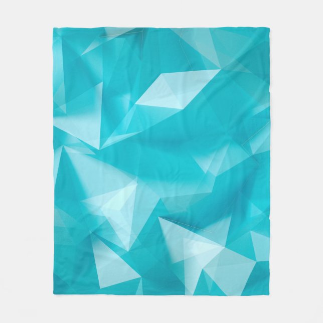 Cobertor De Velo Blue, turquoise background with crystals, triangle (Frente)