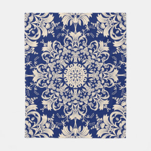 Cobertor De Velo Blue Vintage: Padrão Elegante Invisível.