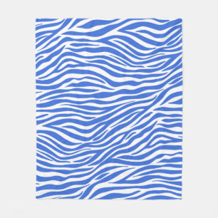 Cobertor De Velo Blue Zebra Animal Stripes Groovy Patterno